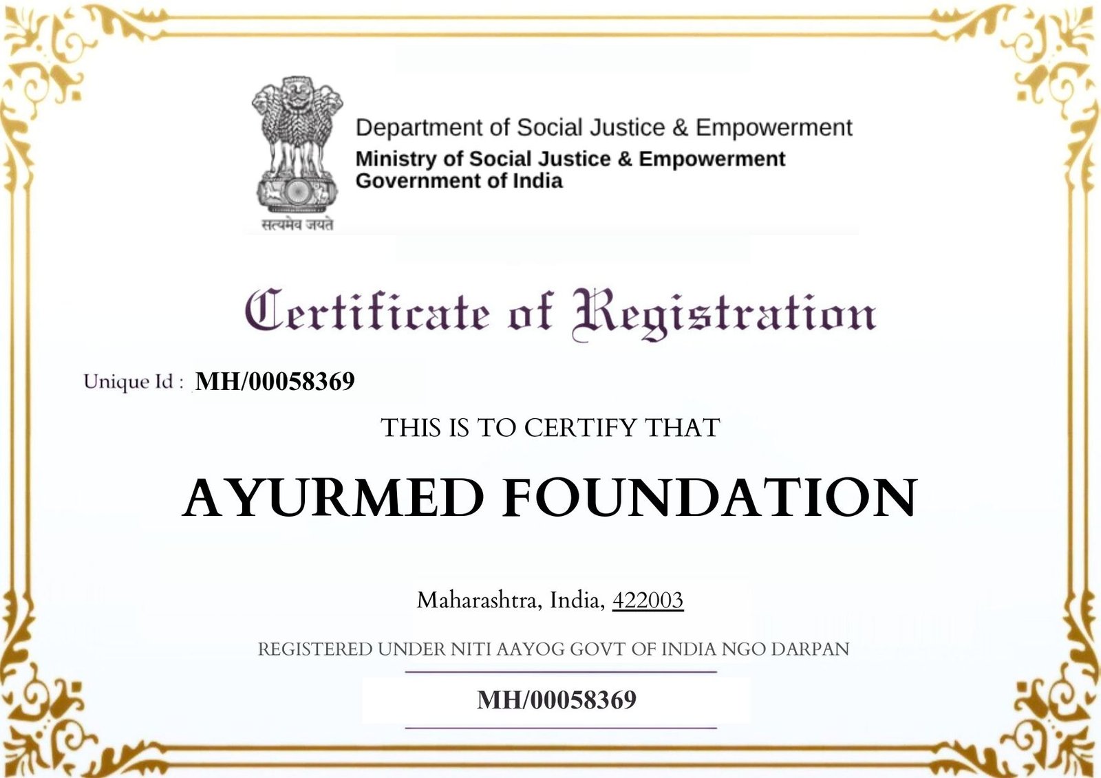 Ministry of Social Justice &amp; Empowerment